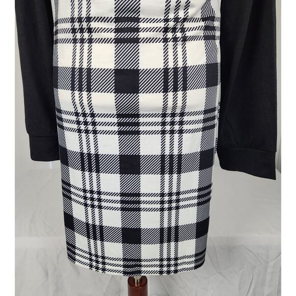 Plaid Cami Bodycon Dress with Solid Long Sleeve Crop Tee Women's Size 14 NWOT - Picture 9 of 15